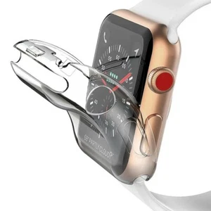 Apple Watch 4/5/6/SE Schutz-Case Transparent 40+44mm Silikon/TPU Bumper Hülle - Afbeelding 1 van 10