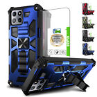For Boost Celero 5G+Plus Shockproof Rugged Stand Phone Case Cover+Tempered Glass