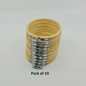 Kreuzstich/Stickerei Bambusreifen 4 Zoll 10er-Pack - Bild 1 von 4