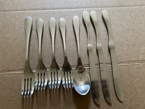 8 Piece Knork Stainless Steel Mixed Flatware Set Knives Forks Spoons - Picture 1 of 2