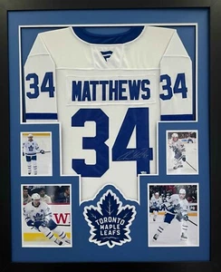 Toronto Maple Leafs Auston Matthews Signed Jersey Framed Fanatics Authentic - Picture 1 of 4