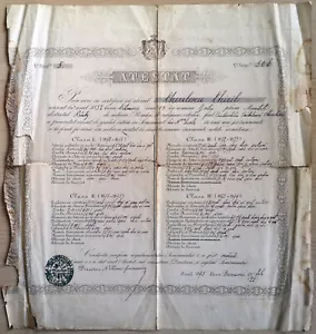 Romania, 1875, Graduation Certificate - Socola Monastery Seminary - Picture 1 of 5