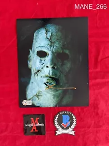 FOTO 8x10 firmata TYLER CRINIERA! ROB ZOMBIE HALLOWEEN! MICHAEL MYERS! BECKETT! - Foto 1 di 2
