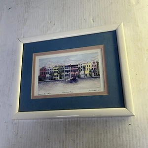Jeanie Drucker Rainbow Row Charleston South Carolina Framed Print - Picture 1 of 7