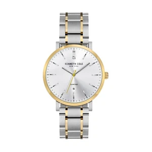 Kenneth Cole Mens Watch, Stainless Steel Strap With Gold Bezel, KC50924002B - Picture 1 of 3