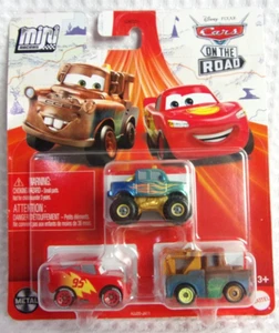 Disney Pixar Cars On The Road IVY Lightning McQueen MATER - 3 Mini Racers - New - Picture 1 of 7