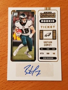 2022 Contenders Rookie Auto #280 Britain Covey Utah Eagles WR/KR A - Picture 1 of 2