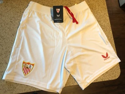 Sevilla FC 24/25 Home White Soccer Football Shorts Castore NWT EU Medium .. - Image 1 of 4