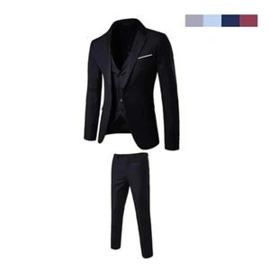 Popular suit, waistcoat and pants three-piece suit for adult men's casual dress - Picture 1 of 4