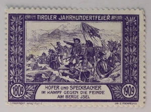 Pubblicità poster commemorativo tedesco Tiroler/Tyrol centenario 1909 Hofer & Speckbacher - Foto 1 di 2