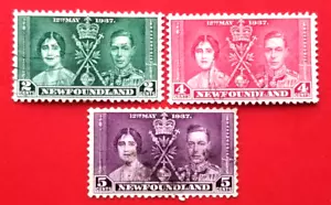 Canada Newfoundland #230-232 Coronation - Omnibus Issue Used - Picture 1 of 1