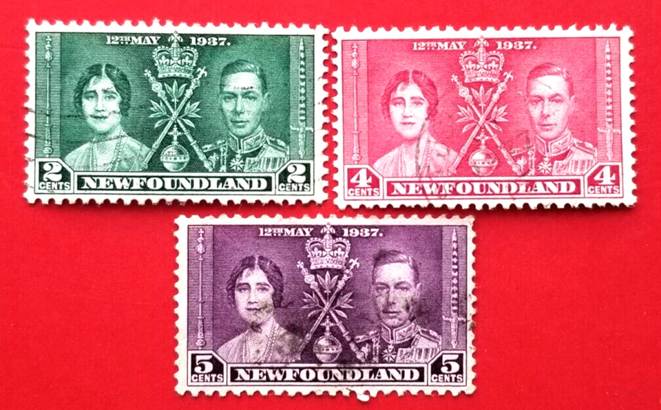 Canada Newfoundland #230-232 Coronation - Omnibus Issue Used - Image 1 of 1