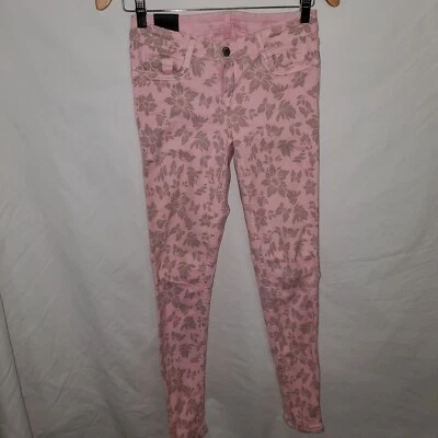 Bleulab Reversable Jeans. Pink and green floral. 26 x 29. Laundered, never worn. - Image 1 of 4