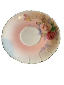 Vintage TAKIRO Japan Demitasse Untertasse handbemalt Blumen - Bild 1 von 7