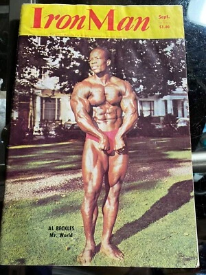 Iron Man Magazine September 1974 Mr World Albert Beckles Very Rare Issue - Image 1 of 4