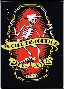 Magnet - Social Distortion Skelett 1980er Classic Punk Rock Musik Band 3,5" - Bild 1 von 2