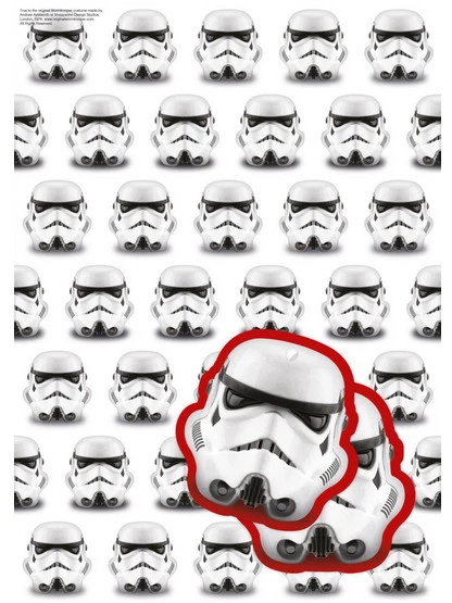 Star Wars wrapping paper - Gift Wrap 2 sheets 49cm x 70cm Stormtrooper - Image 1 of 1