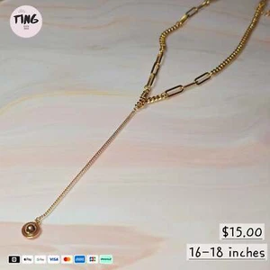 Mulitichained Gold Plated Necklace plus 5 inches - Picture 1 of 2