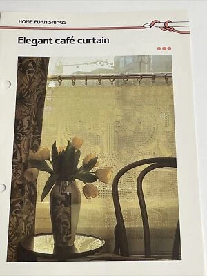 Elegant Cafe Curtain Window Crochet Pattern Card Marshall Cavendish - Image 1 of 4