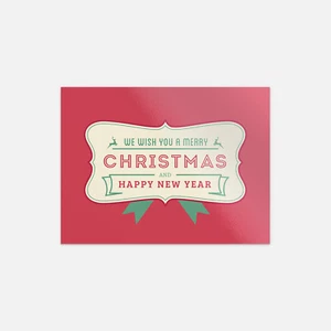 We Wish You A Merry Christmas And Happy New Year Vinyl Sticker Aufkleber - Bild 1 von 1