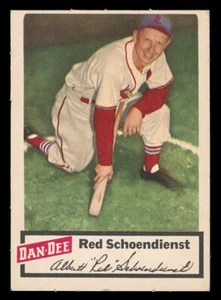 1954 Dan Dee Red Schoendienst HQ Factory Issued Pack Pulled St. Louis Cardinals - Picture 1 of 2