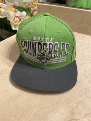 Seattle Sounders FC Adidas Flat-Brim Snapback Hat Baseball Cap Unisex - Image 1 of 3
