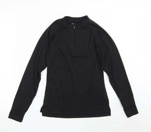 Parallel Womens Black 100% Polyester Pullover Sweatshirt Size 8 Zip - Picture 1 of 12