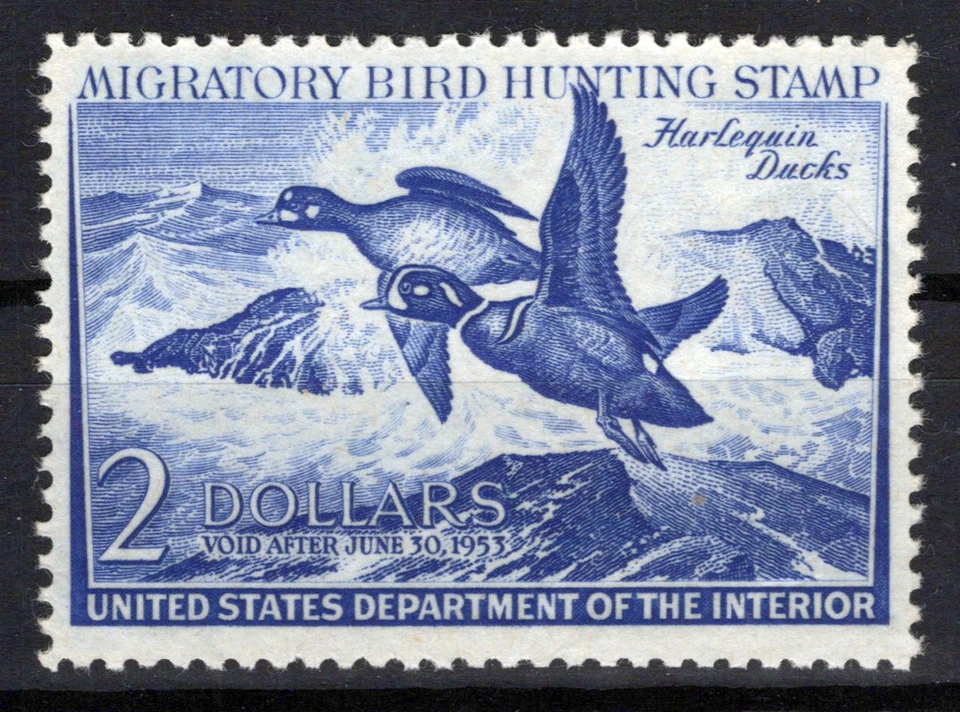 US RW19 MLH VF $2 deep ultra Haarlequin Duck Revenue Zayix Stamps 0225MAR0037 - Image 1 of 2