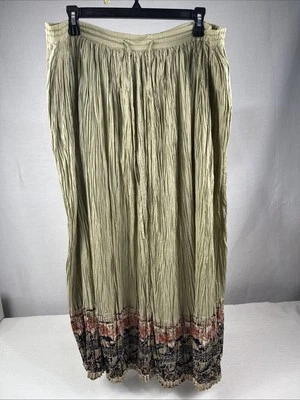 Sag Harbor M medium gauze cotton midi skirt designer hem — 第 1/4 张图片