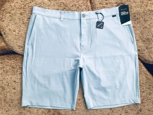 Travis Mathew Hybrid Performance Golfshorts Herren Größe 40 meliert hellblau neu mit Etikett - Bild 1 von 6
