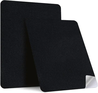 Stoff Reparatur Patches Selbstklebend 20x28cm, Leinenstoff-Reparaturflicken Schw - Bild 1 von 4