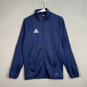 Adidas Climalite Full Zip Track Jacket Adult Small Blue Classic Logo Mens - Picture 1 of 12