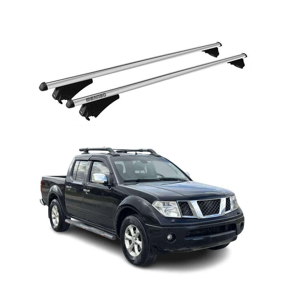 Barras transversales de techo superiores para Nissan NP300 Navara 2016-2020 aluminio gris Foto 1 de 4