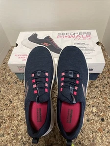 Women’s Skechers Go Walk Flex Ultra Go #124956 Sz 8 Navy Air Cooled Flex Pillars - Picture 1 of 10