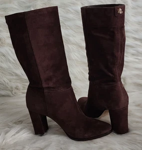 Stivali donna Ralph Lauren 7,5 e 8,5 Artizan II albero medio marrone scamosciato $225 nuovi con scatola - Foto 1 di 10