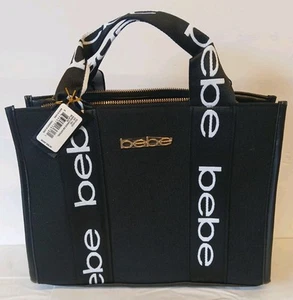 BEBE Hana Canavs SM Umhängetasche. Schwarz. Original  - Bild 1 von 8