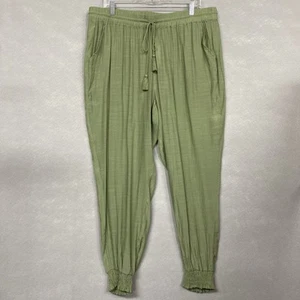 NWT New York & Co Pants Women’s XL Joggers SOHO Drawstring Lightweight Green - Picture 1 of 12