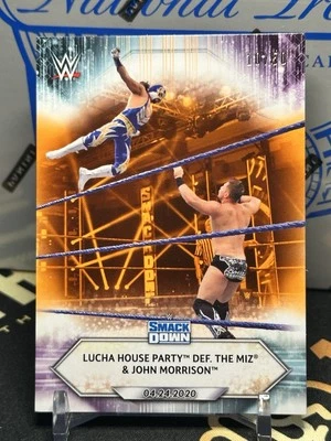 2021 Topps WWE Lucha House Party/Miz/John Morrison #62 Orange SP 10/50 - Image 1 of 2