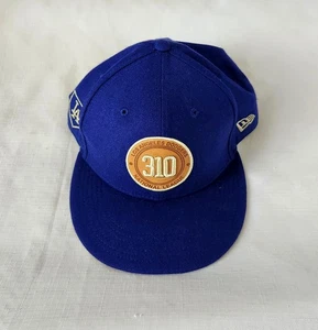 New Era 59Fifty Blue 310 Area Code Patch LA Dodgers Los Angeles Baseball 7 5/8 - Picture 1 of 8