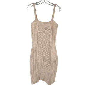 House of Harlow Pullover Kleid Gr. S Zopfmuster creme ärmellos kuschelig figurbetont - Bild 1 von 8