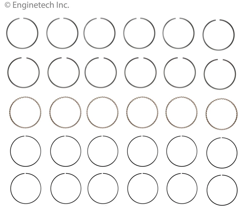 Комплект поршневых колец для некоторых моделей Buick Chevrolet Oldsmobile Pontiac C96126-STD - Изображение 1 из 4