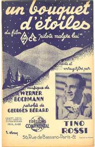 PARTITURAS UN BOQUET D'ETOILES DE TINO ROSSI 1944 ENVÍO GRATUITO EN EE. UU. - Imagen 1 de 1