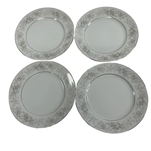 Camelot Carrousel China 1315 Japan Salad Plate Lot of 4 Platinum Rim RETIRED - Picture 1 of 9
