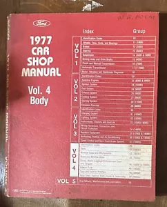 Cool Read 1977 Car Shop Manual Vol4 BODY - Imagen 1 de 1