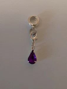 Versilbertes Kreuz Clip auf Charms für Fußkettchen/Armbänder oder an eine Halskette - Bild 1 von 2