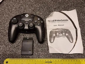 WIRELESS CONTROLLER SONY PLAYSTATION 2 PS2 Black Game Pad Dual Analog BRAND NEW! - Picture 1 of 5