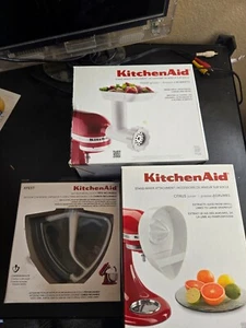 KitchenAid Attachment LOT FGA, Meat Grinder , Citrus Juicer, & Flex Edge Beater - Picture 1 of 4