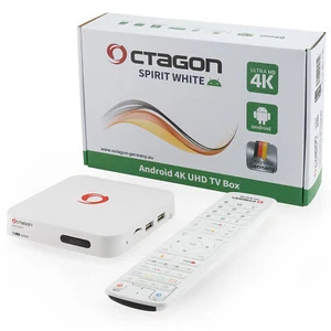 OCTAGON SPIRIT White Edition 4K UHD Android 11 IP-Receiver (HDR10+, Widevine L1, - Bild 1 von 10