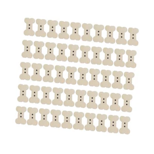 100 Pcs Wooden Bone Buttons Trouser Child Toddler Small for Crafts Decorative - Picture 1 of 12