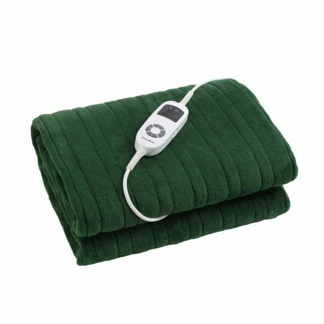 Dreamaker DCI-9009850 Coral Fleece Electric Heated Throw Blanket - Eden Green
